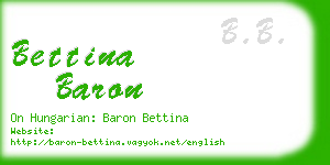 bettina baron business card